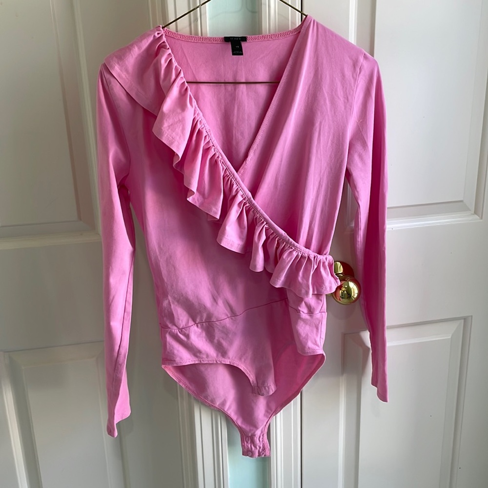 Super Cute Pink Ruffle Body Suit